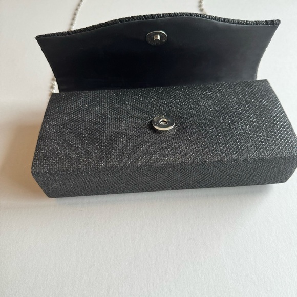 Sparkly Black Evening Shoulder Bag Or Clutch - Picture 4 of 9